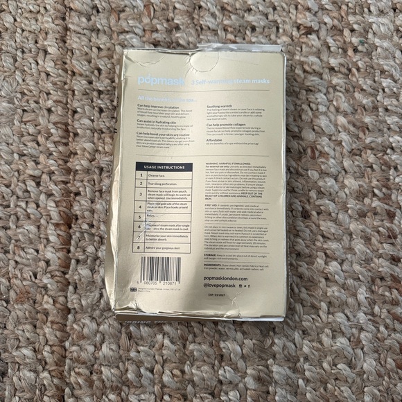 NWT POPMASK GLOWGETTER GOLD FACE MASKS SET OF 3 - Picture 7 of 7